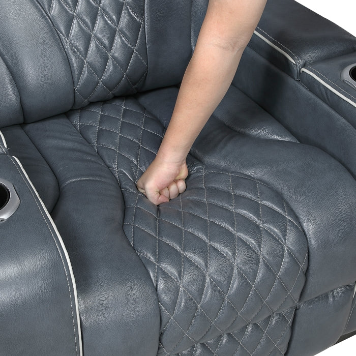 Apex Collection Power Reclining Chair with Power Headrest, Storage Arms with Cup Holders, Air Massage and Heat, LED Lighting and Charging Ports