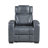 Apex Collection Power Reclining Chair with Power Headrest, Storage Arms with Cup Holders, Air Massage and Heat, LED Lighting and Charging Ports
