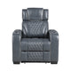 Apex Collection Power Reclining Chair with Power Headrest, Storage Arms with Cup Holders, Air Massage and Heat, LED Lighting and Charging Ports
