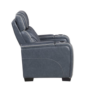 Apex Collection Power Reclining Chair with Power Headrest, Storage Arms with Cup Holders, Air Massage and Heat, LED Lighting and Charging Ports