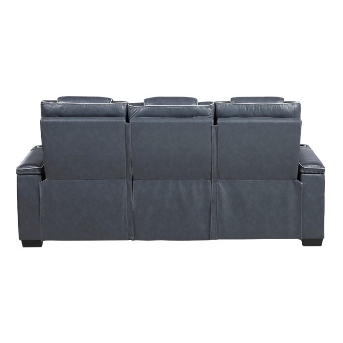 Apex Collection Power Double Reclining Sofa with Center Drop-Down Cup Holders, Power Headrests, Storage Arms with Cup holders, Reading Lights, Wireless Charger, Air Massage and Heat, LED Lighting and Charging Ports