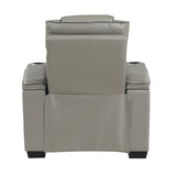 Apex Collection Power Reclining Chair with Power Headrest, Storage Arms with Cup Holders, Air Massage and Heat, LED Lighting and Charging Ports