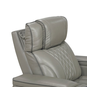 Apex Collection Power Reclining Chair with Power Headrest, Storage Arms with Cup Holders, Air Massage and Heat, LED Lighting and Charging Ports