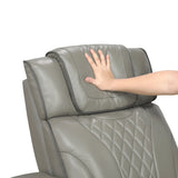 Apex Collection Power Reclining Chair with Power Headrest, Storage Arms with Cup Holders, Air Massage and Heat, LED Lighting and Charging Ports