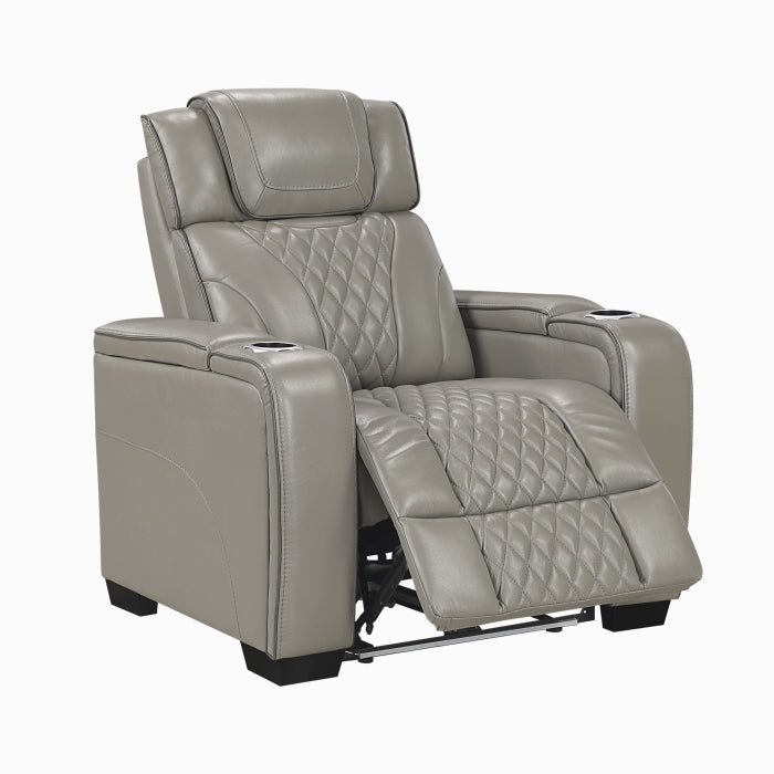 Apex Collection Power Reclining Chair with Power Headrest, Storage Arms with Cup Holders, Air Massage and Heat, LED Lighting and Charging Ports