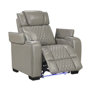 Apex Collection Power Reclining Chair with Power Headrest, Storage Arms with Cup Holders, Air Massage and Heat, LED Lighting and Charging Ports