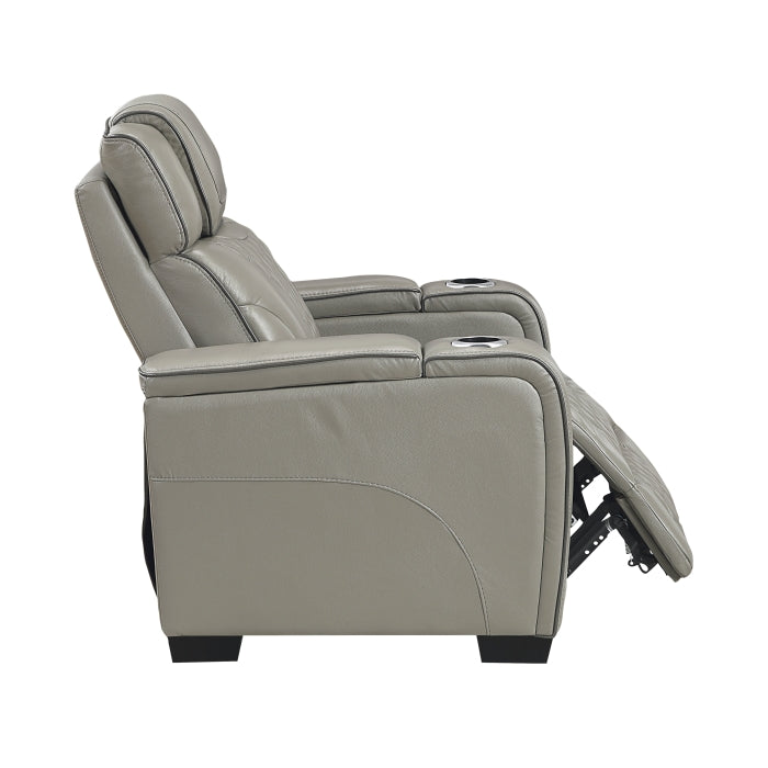 Apex Collection Power Reclining Chair with Power Headrest, Storage Arms with Cup Holders, Air Massage and Heat, LED Lighting and Charging Ports