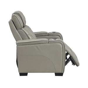 Apex Collection Power Reclining Chair with Power Headrest, Storage Arms with Cup Holders, Air Massage and Heat, LED Lighting and Charging Ports