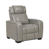 Apex Collection Power Reclining Chair with Power Headrest, Storage Arms with Cup Holders, Air Massage and Heat, LED Lighting and Charging Ports