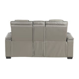 Apex Collection Power Double Reclining Love Seat with Center Console, Power Headrests, Storage Arms with Cup Holders, Wireless charger, Air Massage and Heat, LED Lighting and Charging Ports