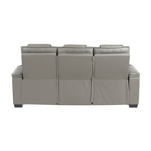Apex Collection Power Double Reclining Sofa with Center Drop-Down Cup Holders, Power Headrests, Storage Arms with Cup holders, Reading Lights, Wireless Charger, Air Massage and Heat, LED Lighting and Charging Ports