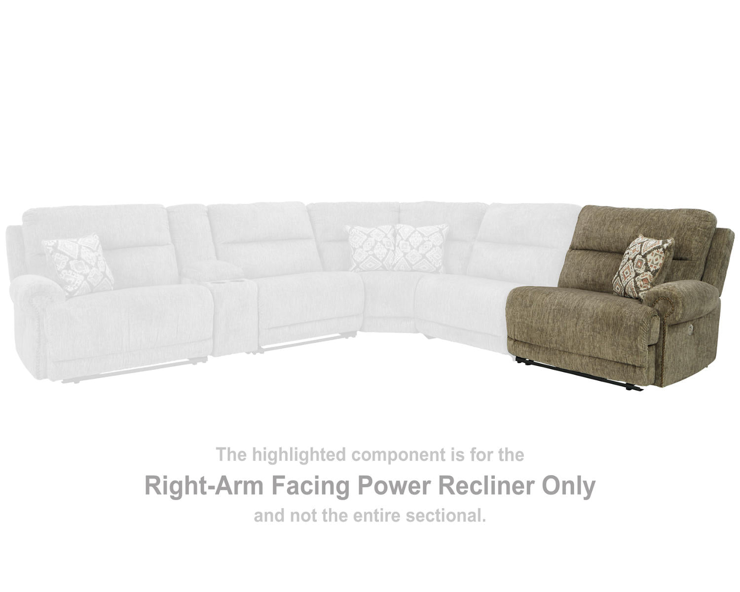 Lubec Right-Arm Facing Power Recliner