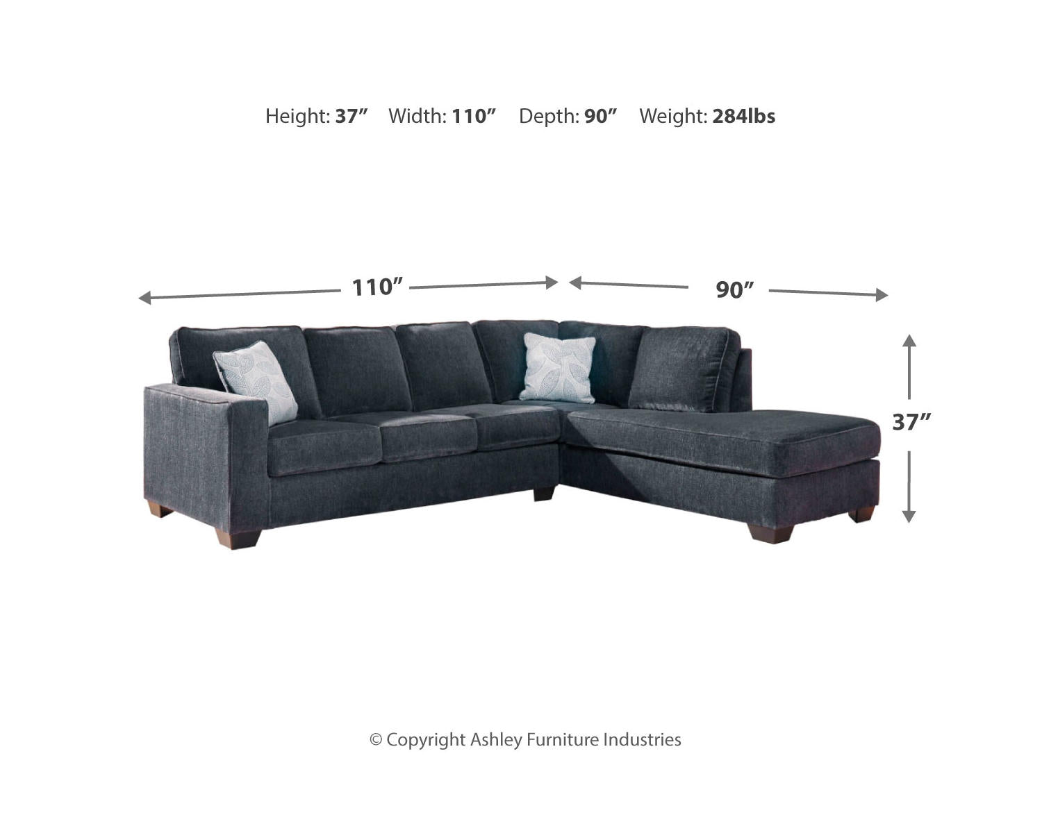 Altari 2-Piece Sleeper Sectional with Chaise