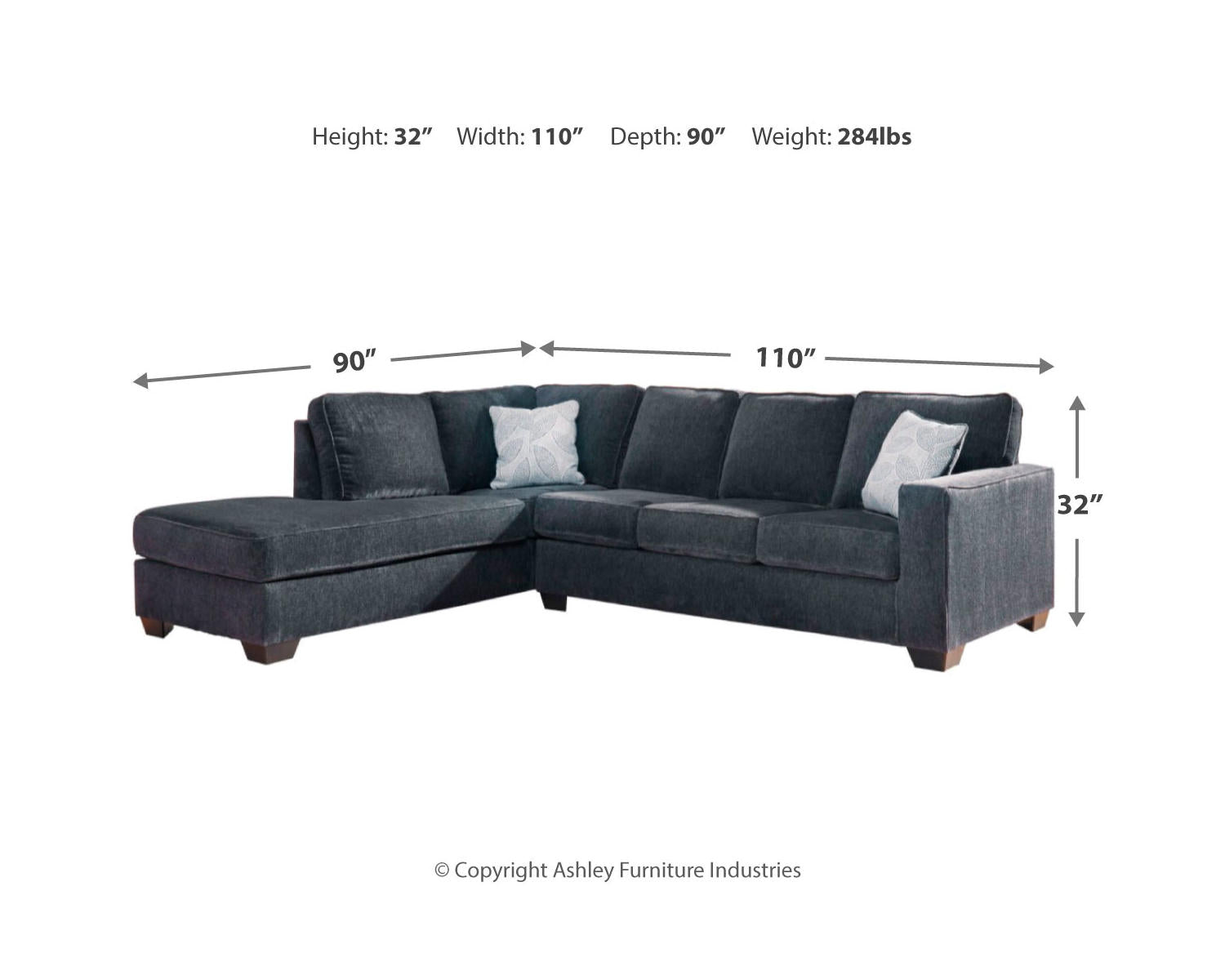 Altari 2-Piece Sleeper Sectional with Chaise