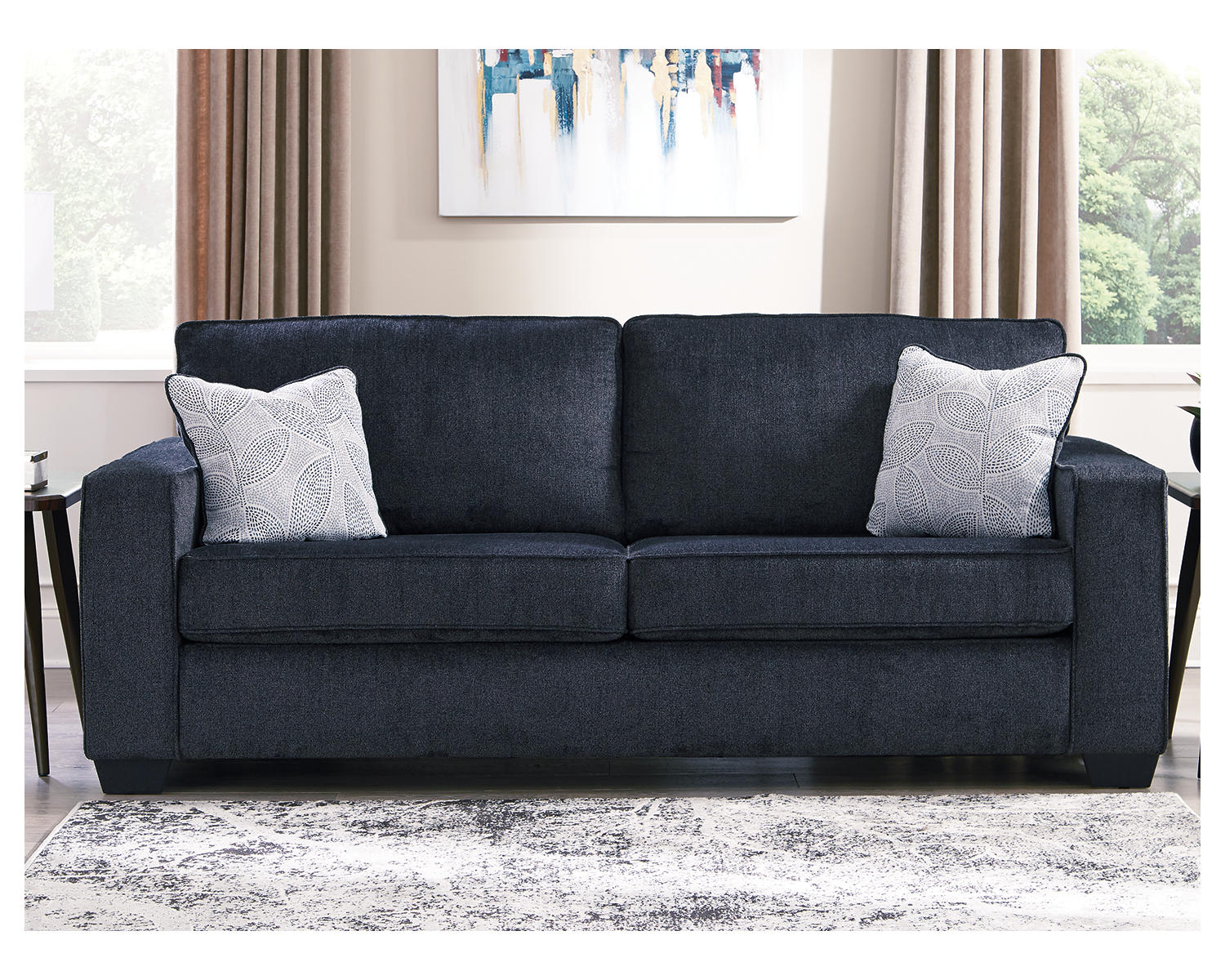 Altari Queen Sofa Sleeper, Loveseat, Chair and Oversized Ottoman