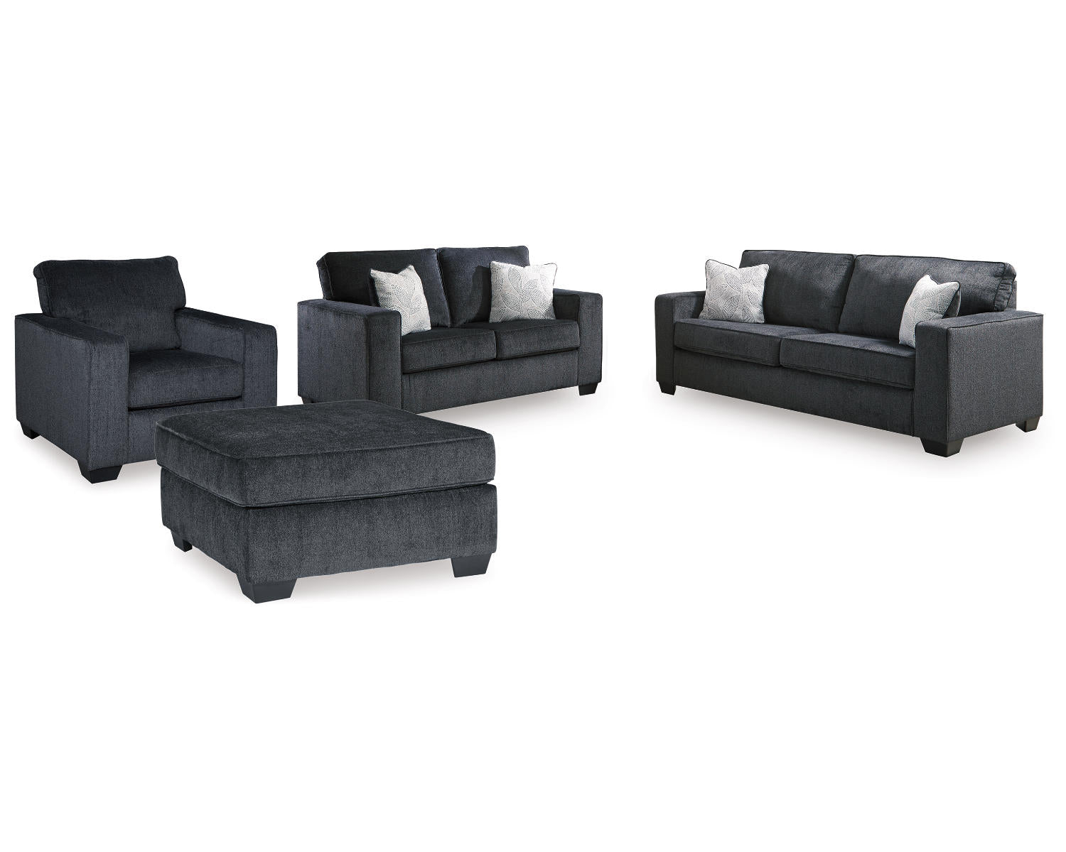 Altari Queen Sofa Sleeper, Loveseat, Chair and Oversized Ottoman