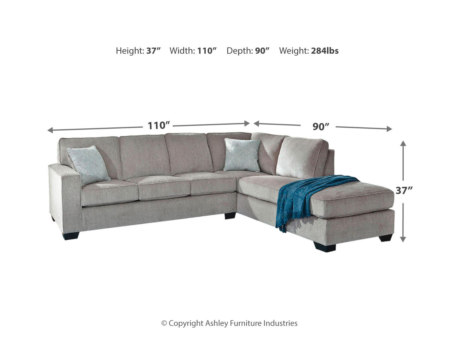 Altari 2-Piece Sleeper Sectional with Chaise