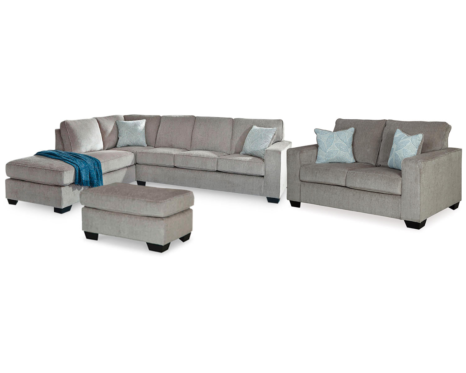 Altari 2-Piece Sectional with Chaise, Loveseat and Ottoman