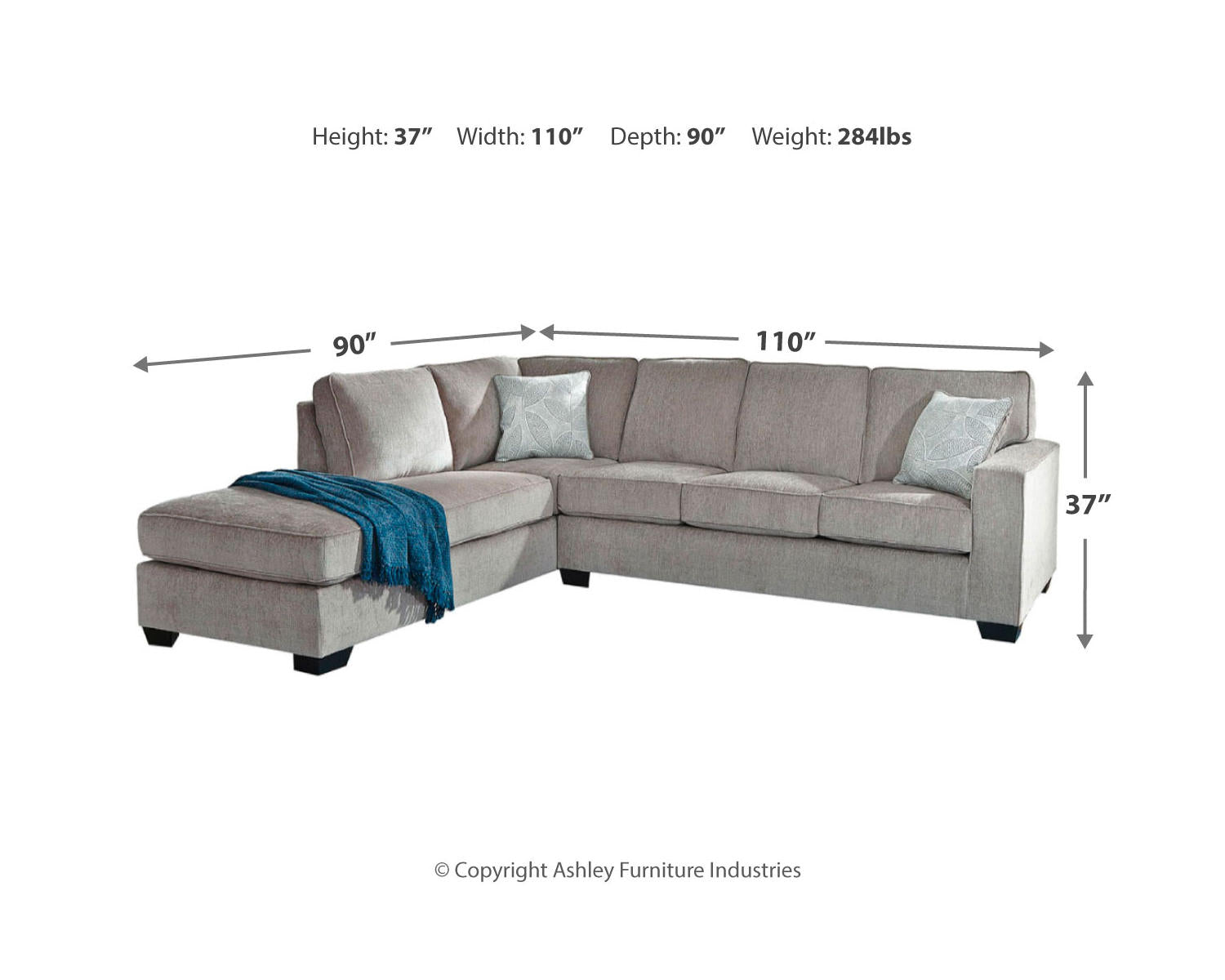Altari 2-Piece Sleeper Sectional with Chaise