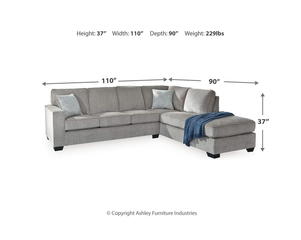 Altari 2-Piece Sleeper Sectional, Loveseat and Ottoman