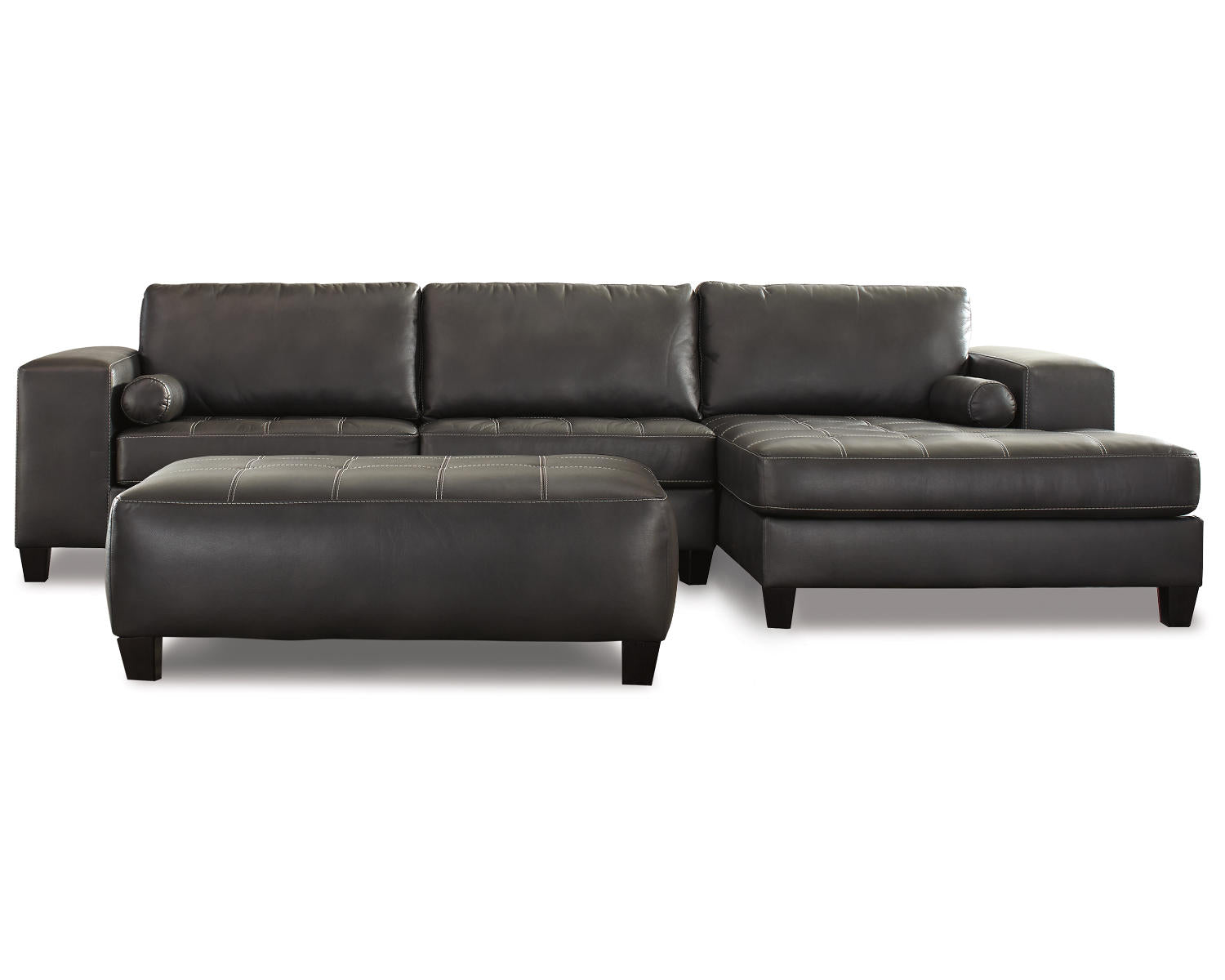 Nokomis 2-Piece Sectional with Chaise and Oversized Accent Ottoman