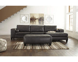Nokomis 2-Piece Sectional with Chaise and Oversized Accent Ottoman