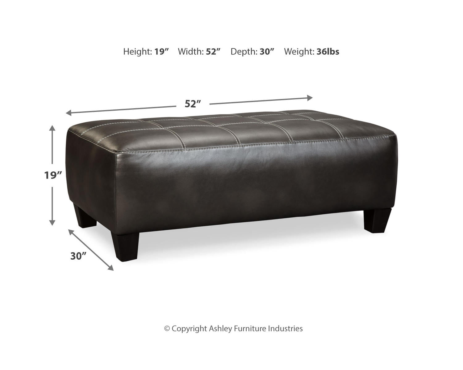 Nokomis 2-Piece Sectional with Chaise and Oversized Accent Ottoman