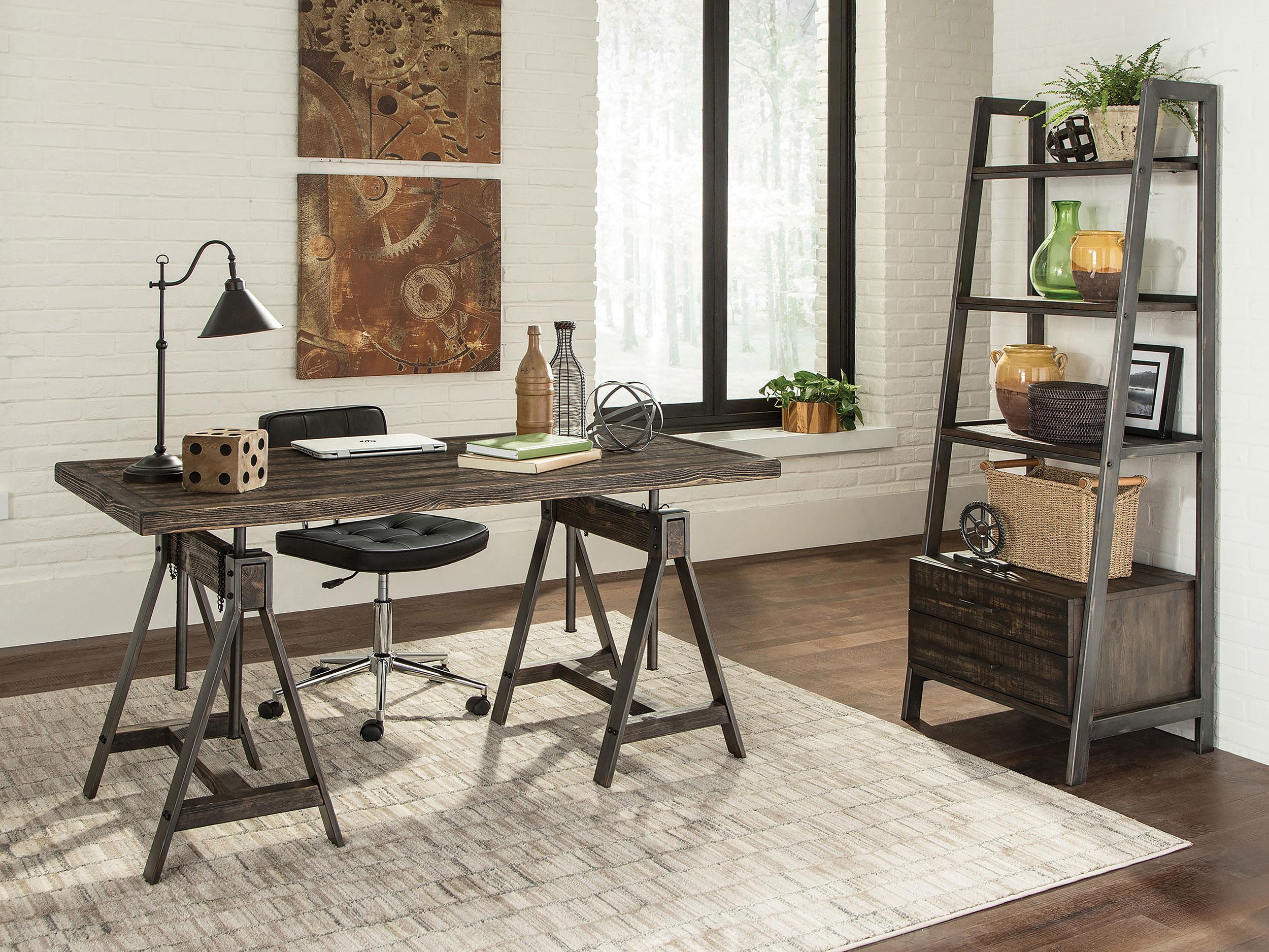 Delmar 60-inch Adjustable Standing Desk Burnished Cognac