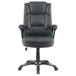 Silla de escritorio ajustable tapizada Nerris para oficina en casa, color gris