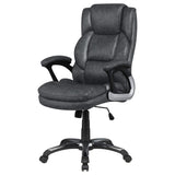 Silla de escritorio ajustable tapizada Nerris para oficina en casa, color gris