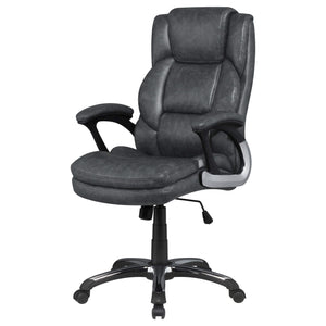 Silla de escritorio ajustable tapizada Nerris para oficina en casa, color gris