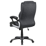 Silla de escritorio ajustable tapizada Nerris para oficina en casa, color gris