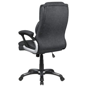 Silla de escritorio ajustable tapizada Nerris para oficina en casa, color gris