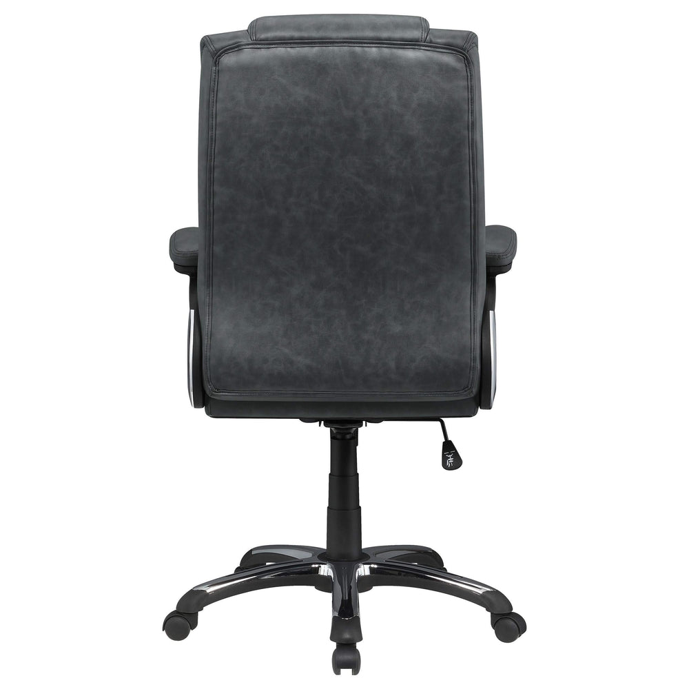 Silla de escritorio ajustable tapizada Nerris para oficina en casa, color gris