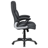 Silla de escritorio ajustable tapizada Nerris para oficina en casa, color gris