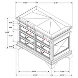 Hartshill 5-drawer Home Office File Cabinet Burnished Oak