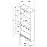 Hartshill 78-inch 5-shelf Bookcase Burnished Oak