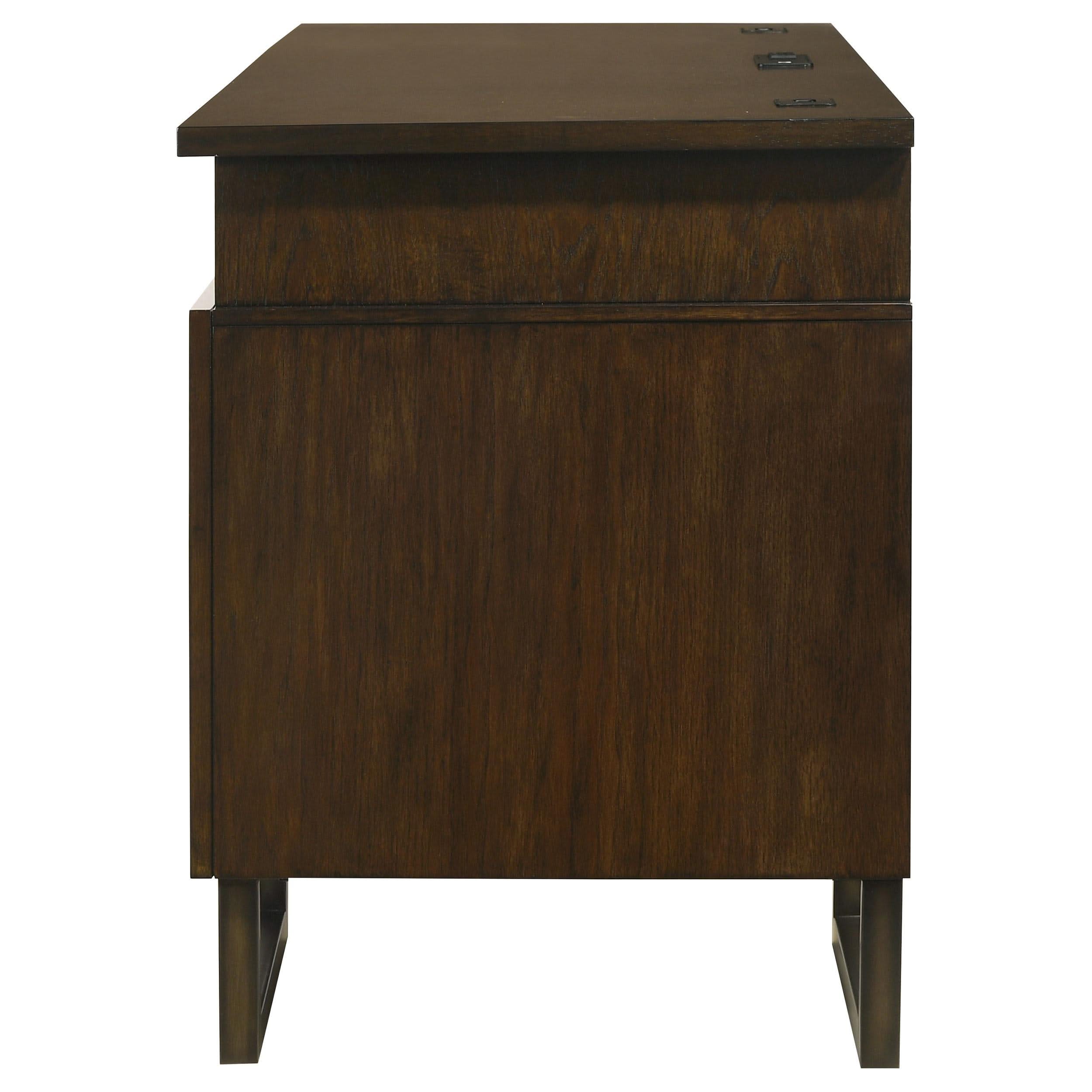 Marshall 66-inch 5-drawer Credenza Office Desk Dark Walnut