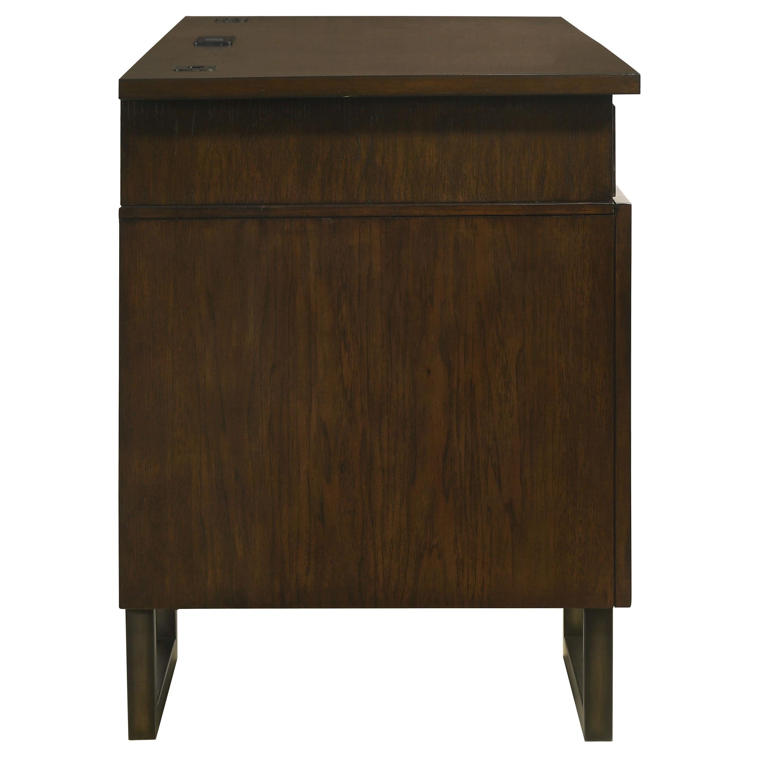 Marshall 66-inch 5-drawer Credenza Office Desk Dark Walnut