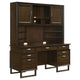Credenza Marshall de 66 pulgadas con 5 cajones y aparador en nogal oscuro