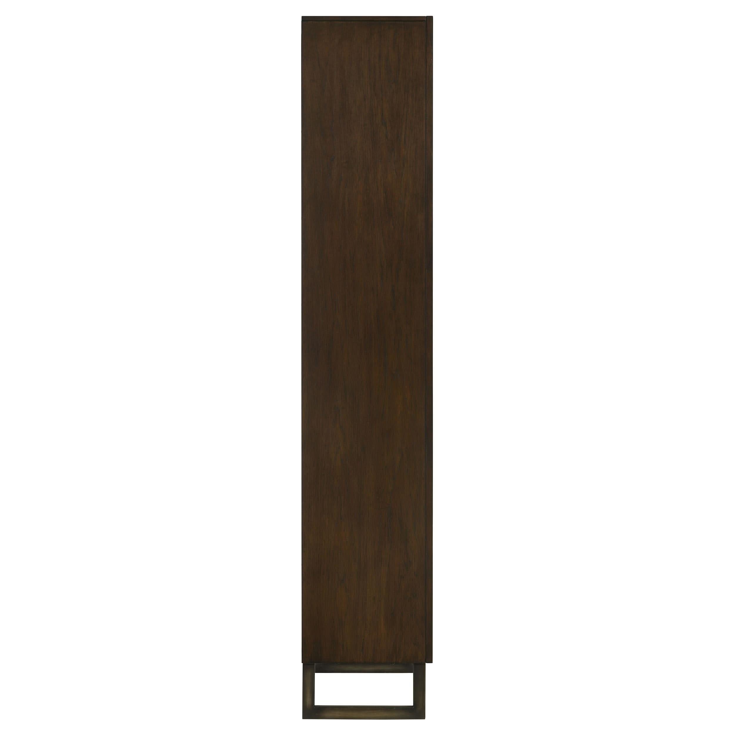 Marshall 76-inch 5-shelf Bookcase Dark Walnut