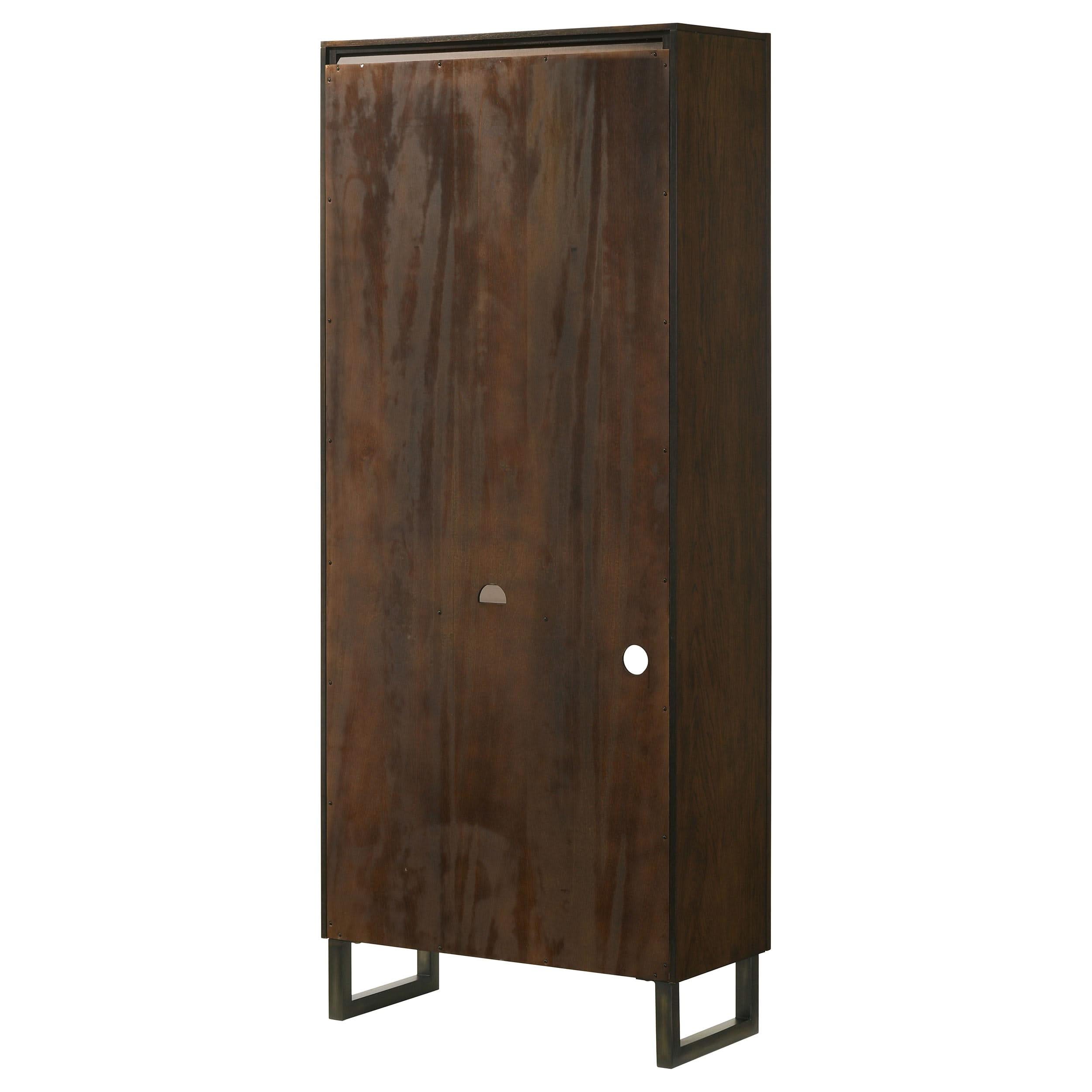 Marshall 76-inch 5-shelf Bookcase Dark Walnut