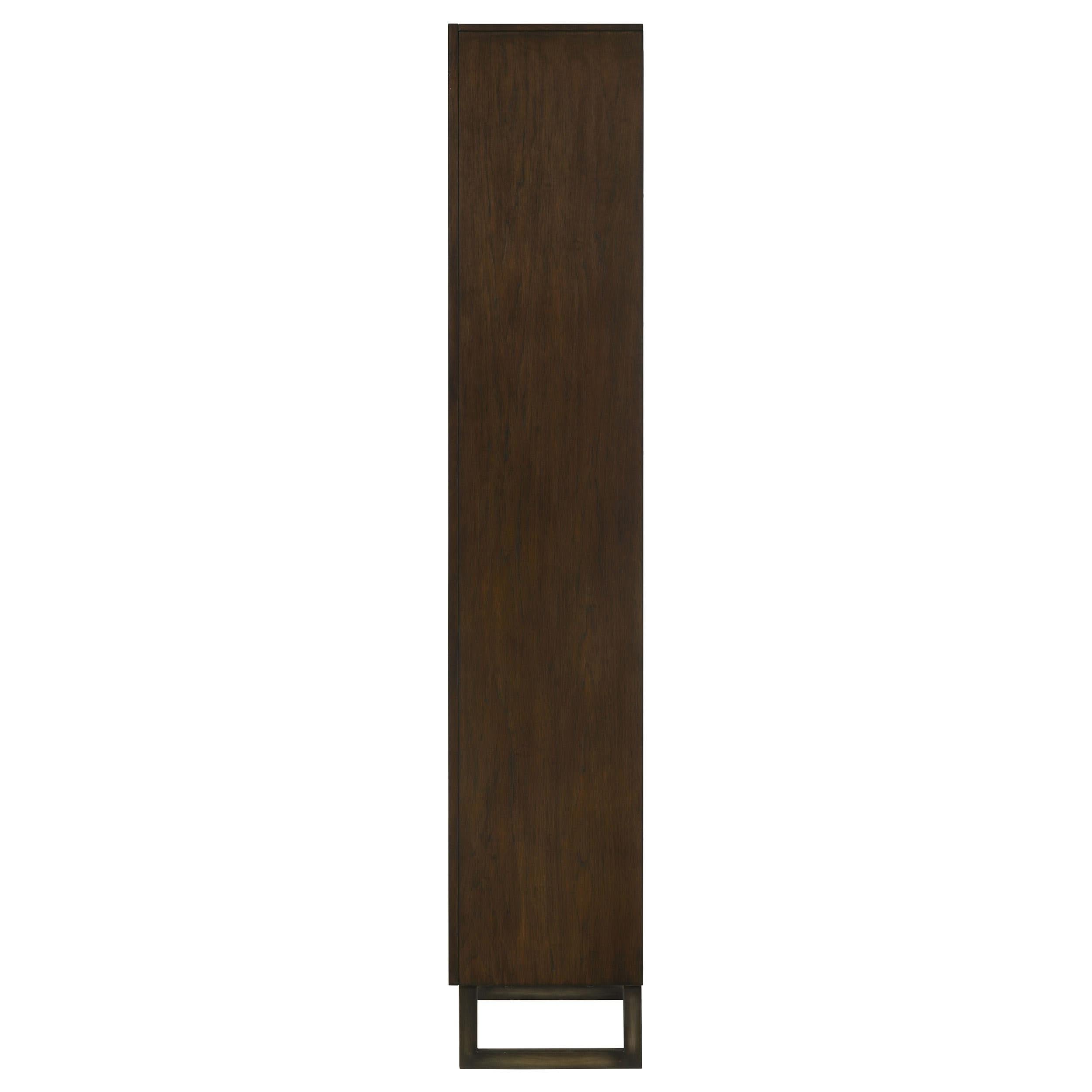 Marshall 76-inch 5-shelf Bookcase Dark Walnut