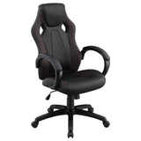 Silla de escritorio ajustable tapizada Carlos para oficina en casa, color negro