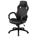 Silla de escritorio ajustable tapizada Carlos para oficina en casa, color negro