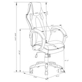 Silla de escritorio ajustable tapizada Carlos para oficina en casa, color negro