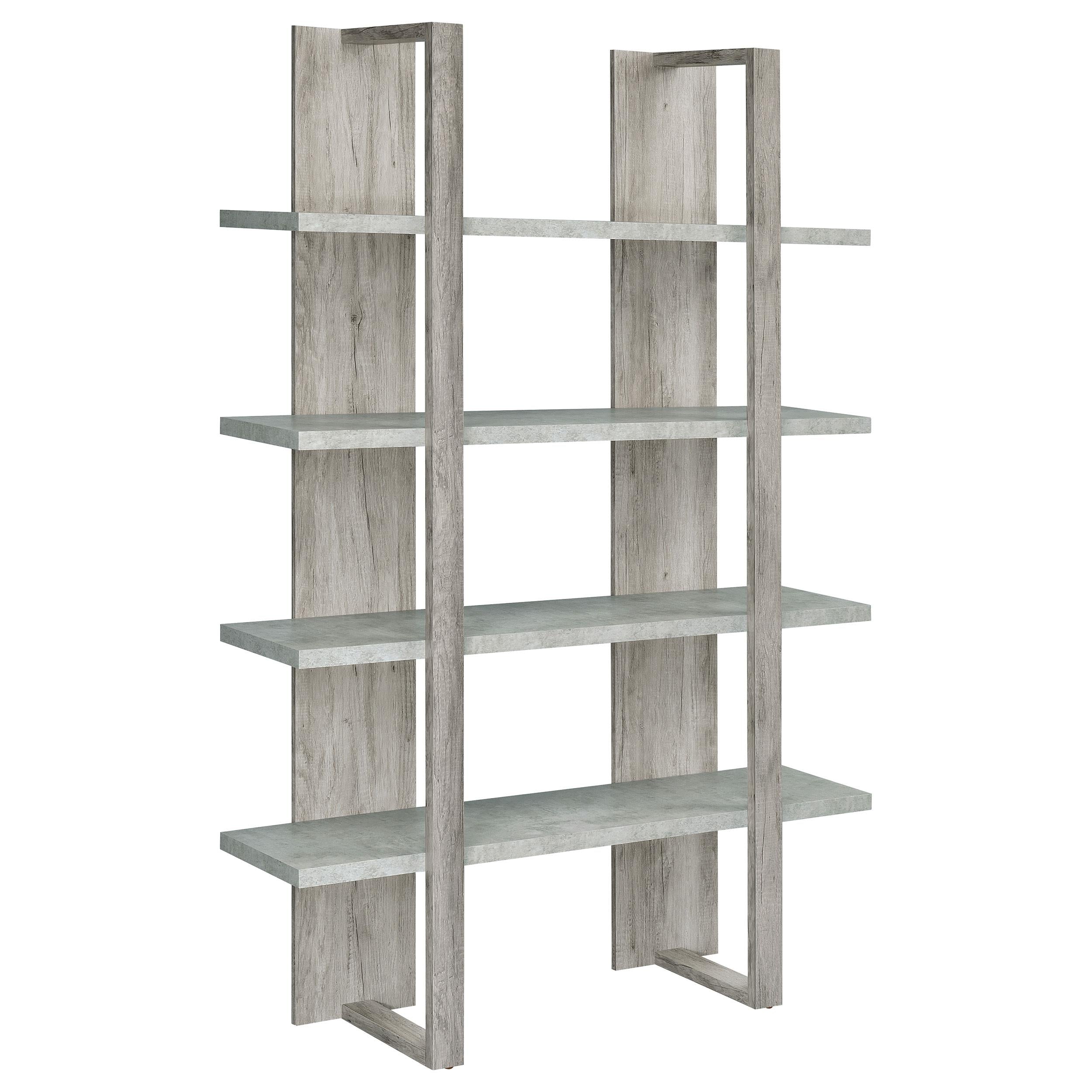 Danbrook 71-inch 4-shelf Bookshelf Grey Driftwood and Cement