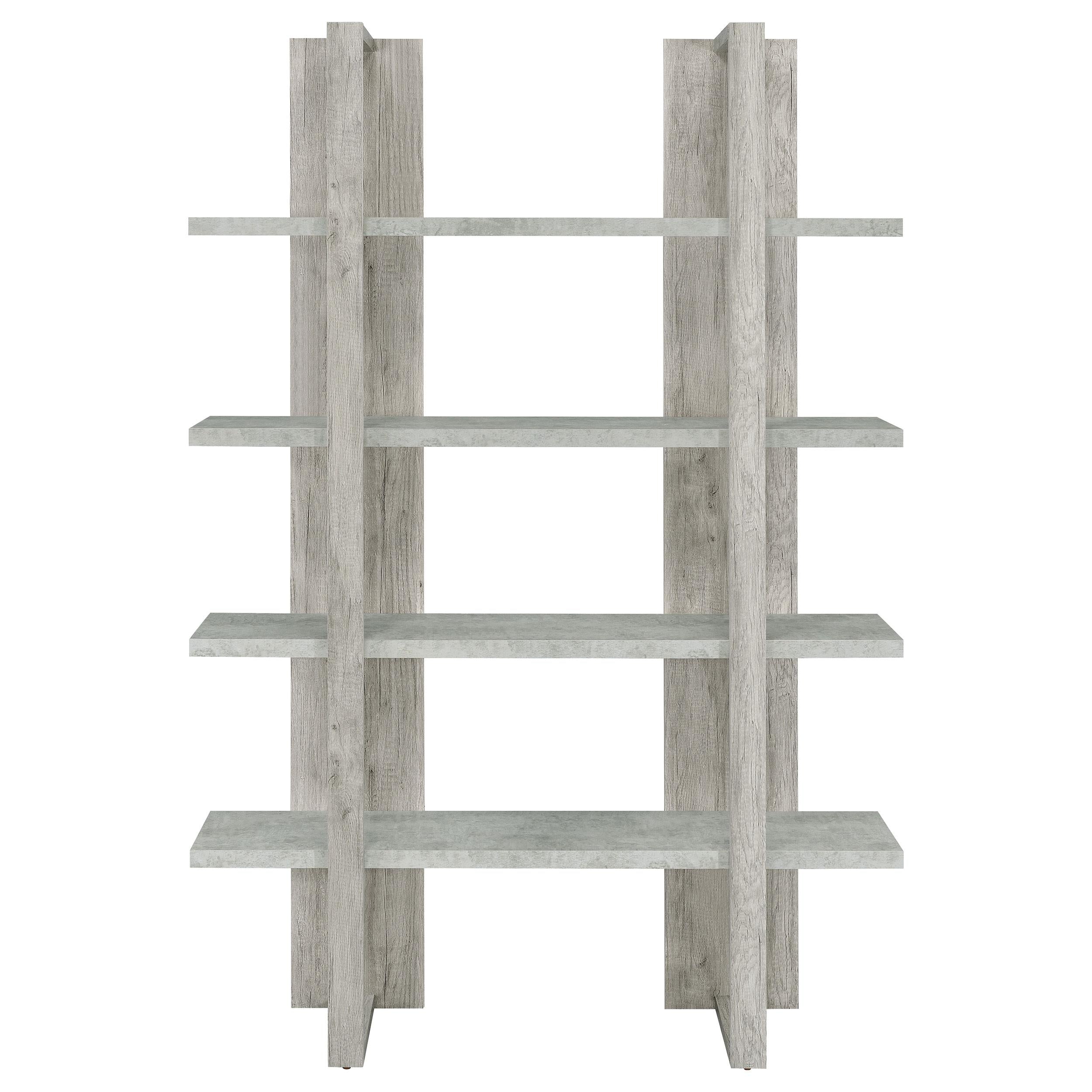 Danbrook 71-inch 4-shelf Bookshelf Grey Driftwood and Cement