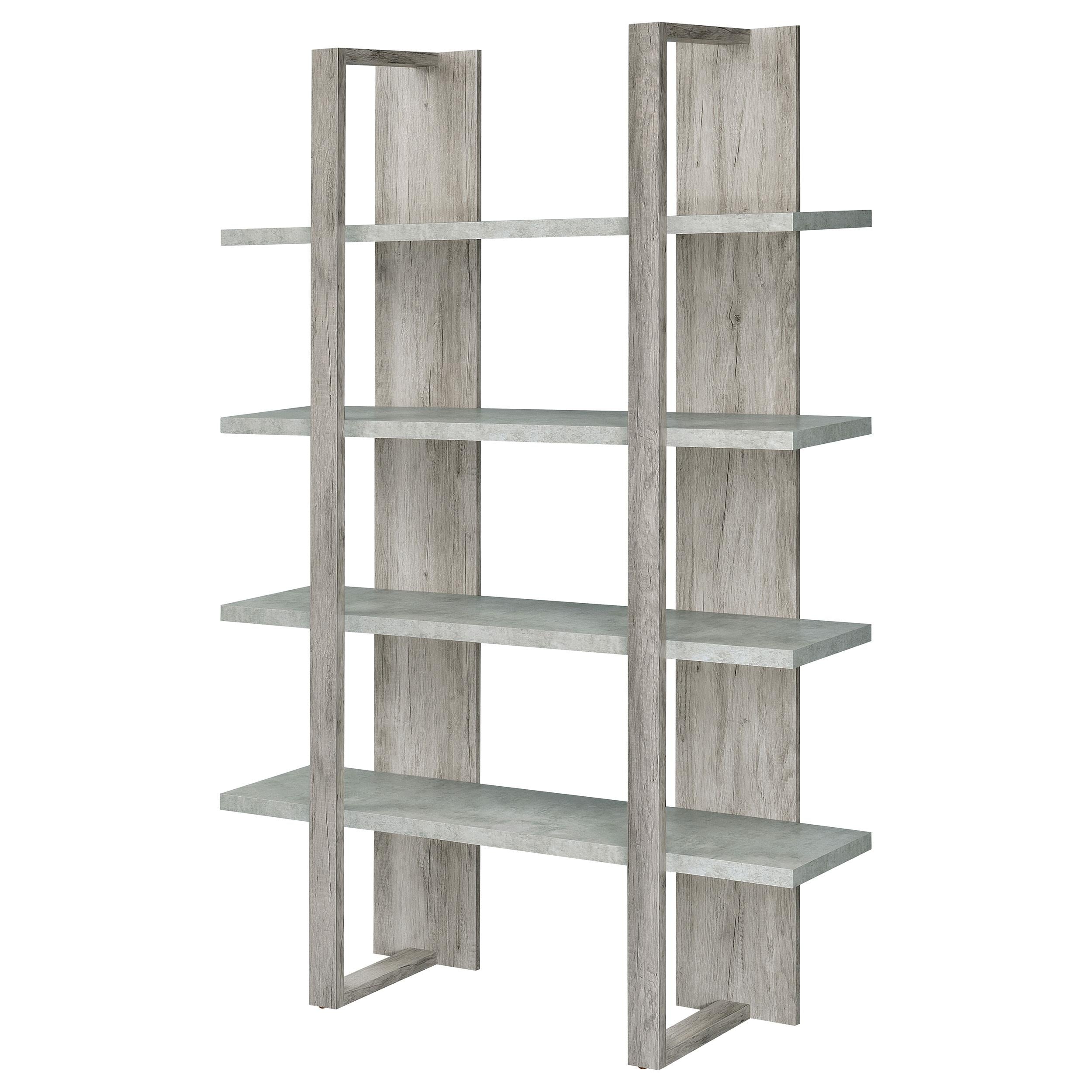 Danbrook 71-inch 4-shelf Bookshelf Grey Driftwood and Cement