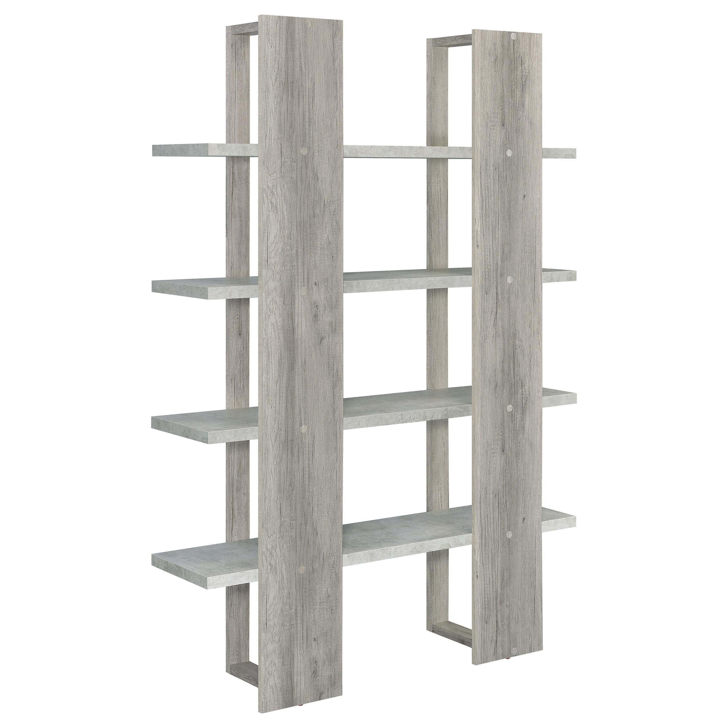 Danbrook 71-inch 4-shelf Bookshelf Grey Driftwood and Cement